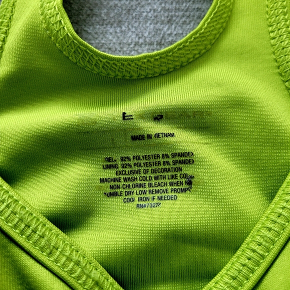 EUC Tek Gear Racerback Athletic Tank Top Purple/Green Size L - Picture 10 of 11